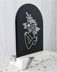 Image 4 of Floral Woman Acrylic Art Arch