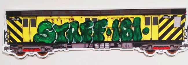 STAFF 161 NYC SUBWAY CAR STICKER