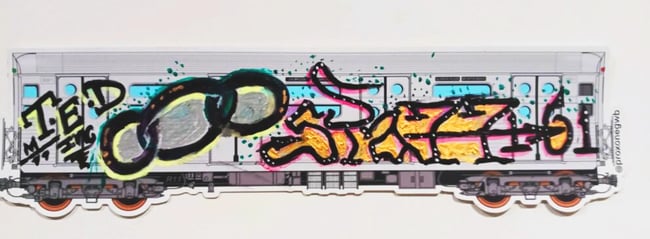 T.E.D. INC! SUBWAY CAR STICKER