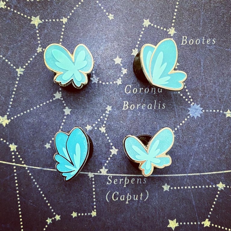 Blue Butterfly 4 Set