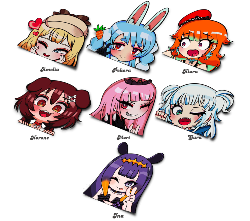 Image of Hololive Girls stickers