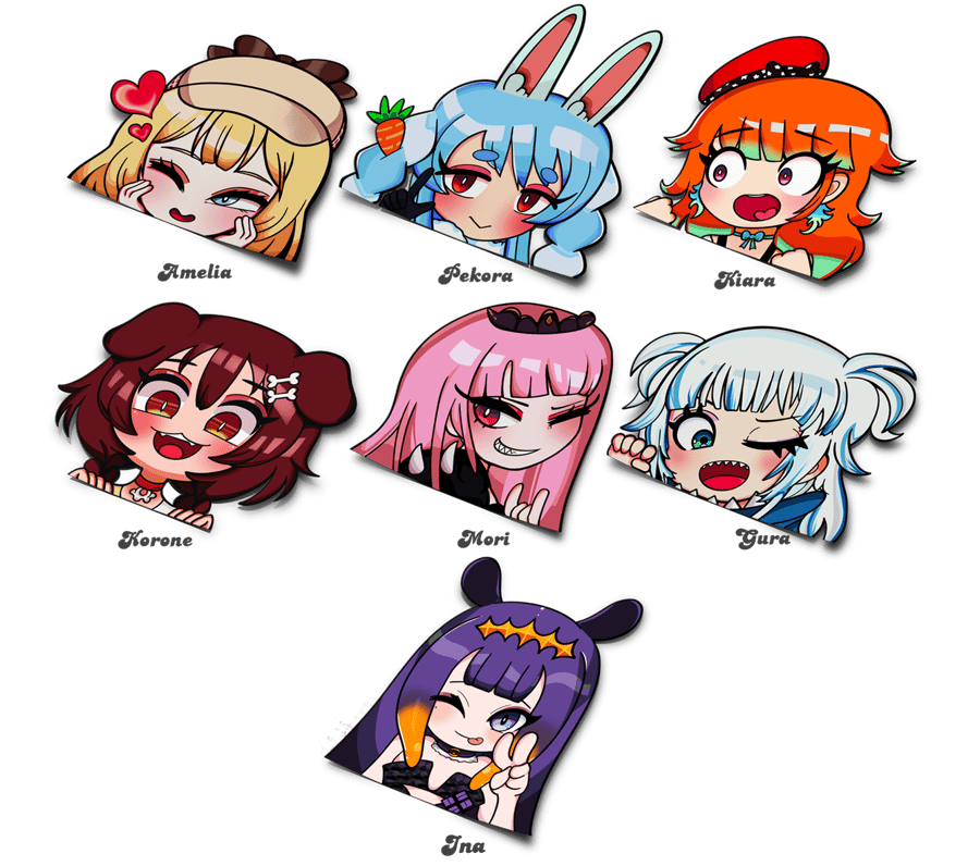 Image of Hololive Girls stickers