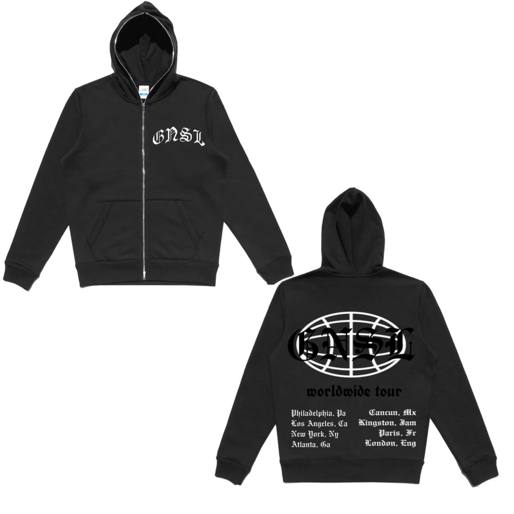Image of Full Zip Hoodie *Black wwt