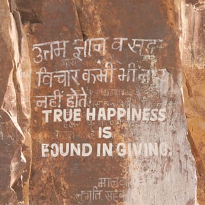 Image of "True Happiness is Found in Giving" by Lyndie Benson