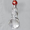 Scepter Quartz Crystal  Handmade Pendant with Venetian Glass Bead