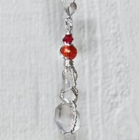 Image 4 of Scepter Quartz Crystal  Handmade Pendant with Venetian Glass Bead
