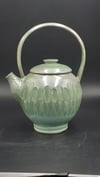 Fluted light green teapot 