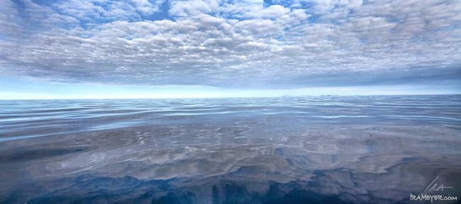 Clouds Reflected at Sea