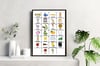 Irish Alphabet A4 Framed