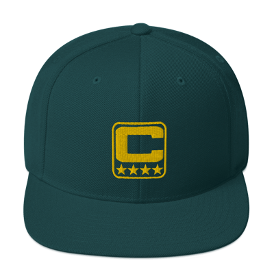 Image of GREEN AND GOLD CAPTAIN SNAPBACK