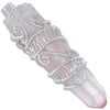 Pink Lemurian Quartz Crystal Woven Wire Wrap Pendant