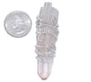 Pink Lemurian Quartz Crystal Woven Wire Wrap Pendant