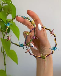 Image 2 of LARGE CANDY BARBED WIRE HOOPS