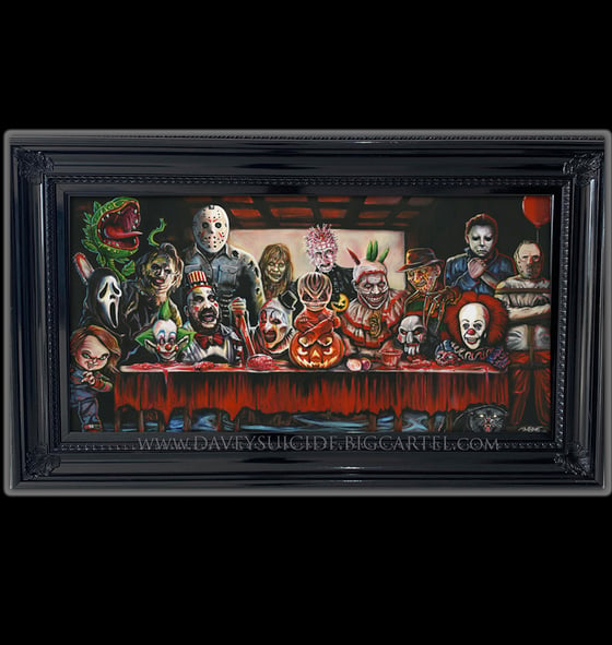Image of The Last Suffer Original Framed Painting 36" x 60" 