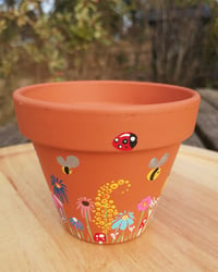 Image 1 of Floral flower pot 8cm