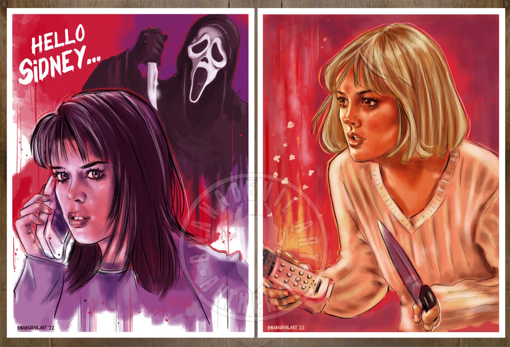 Image of Scream (Sidney and Casey) set of two prints 9x12 in.