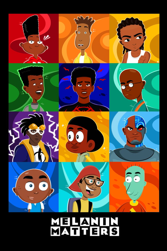 black cartoon characters male