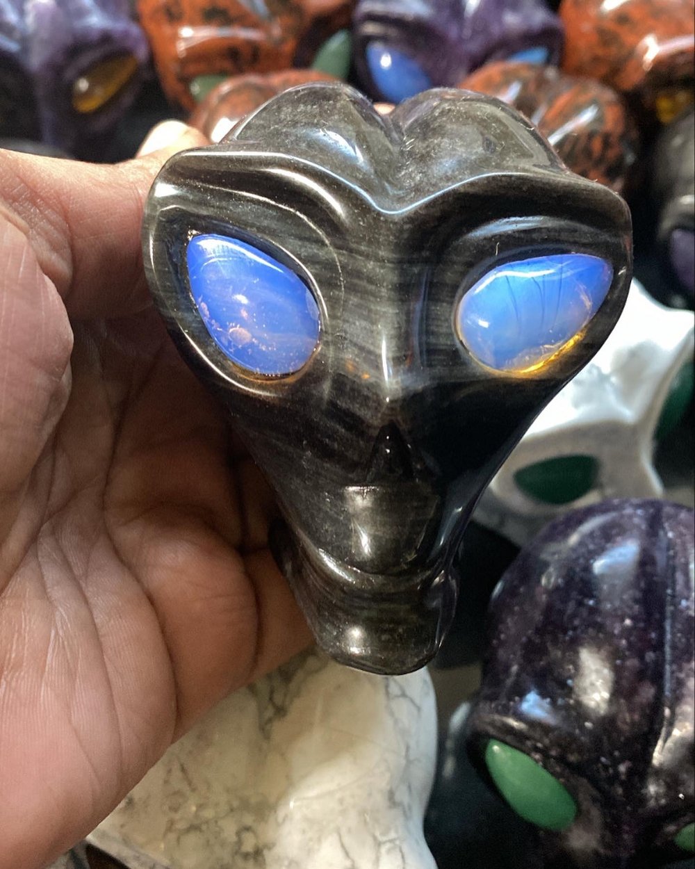 Image of Crystal Alien Sculpture