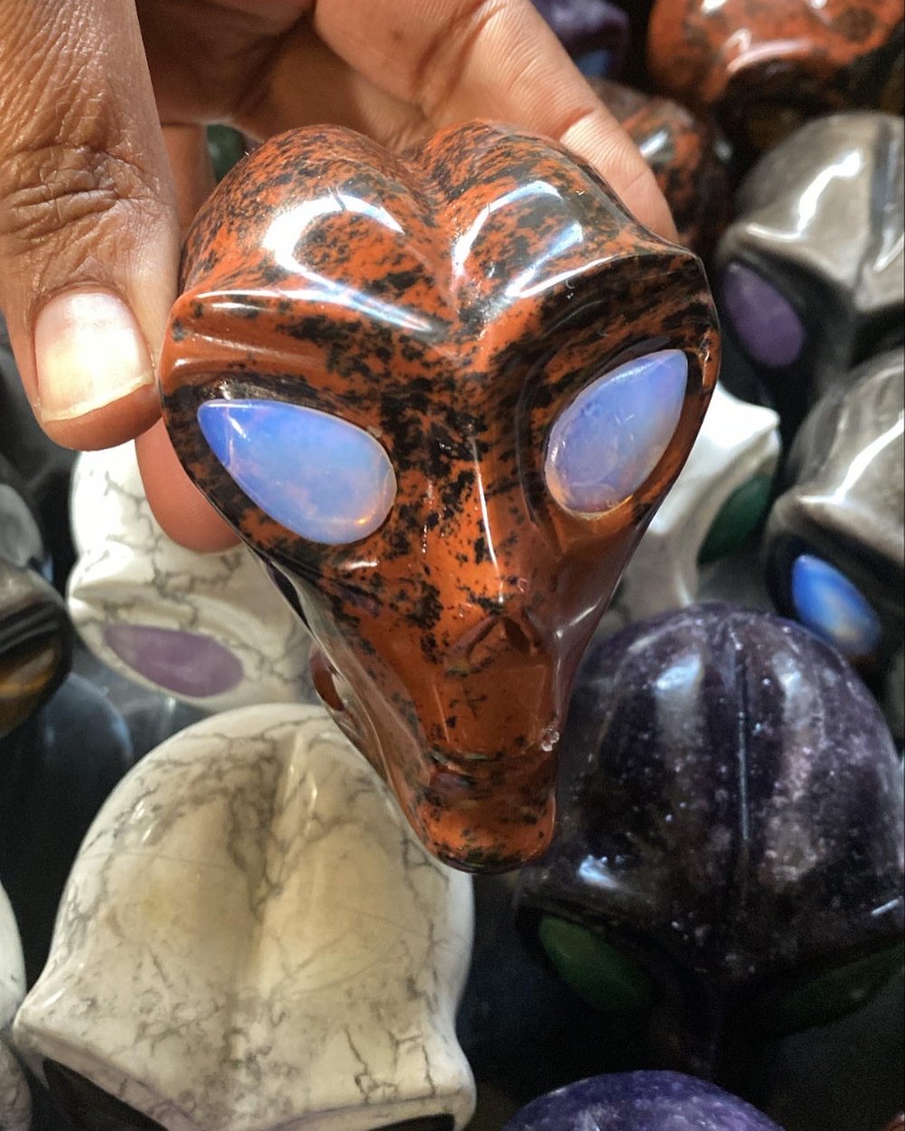 Image of Crystal Alien Sculpture