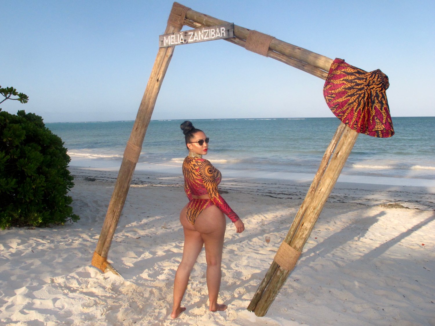 Image of AFRICAN ANKARA PRINT 2-PIECE SWIMSUIT (LARGE)