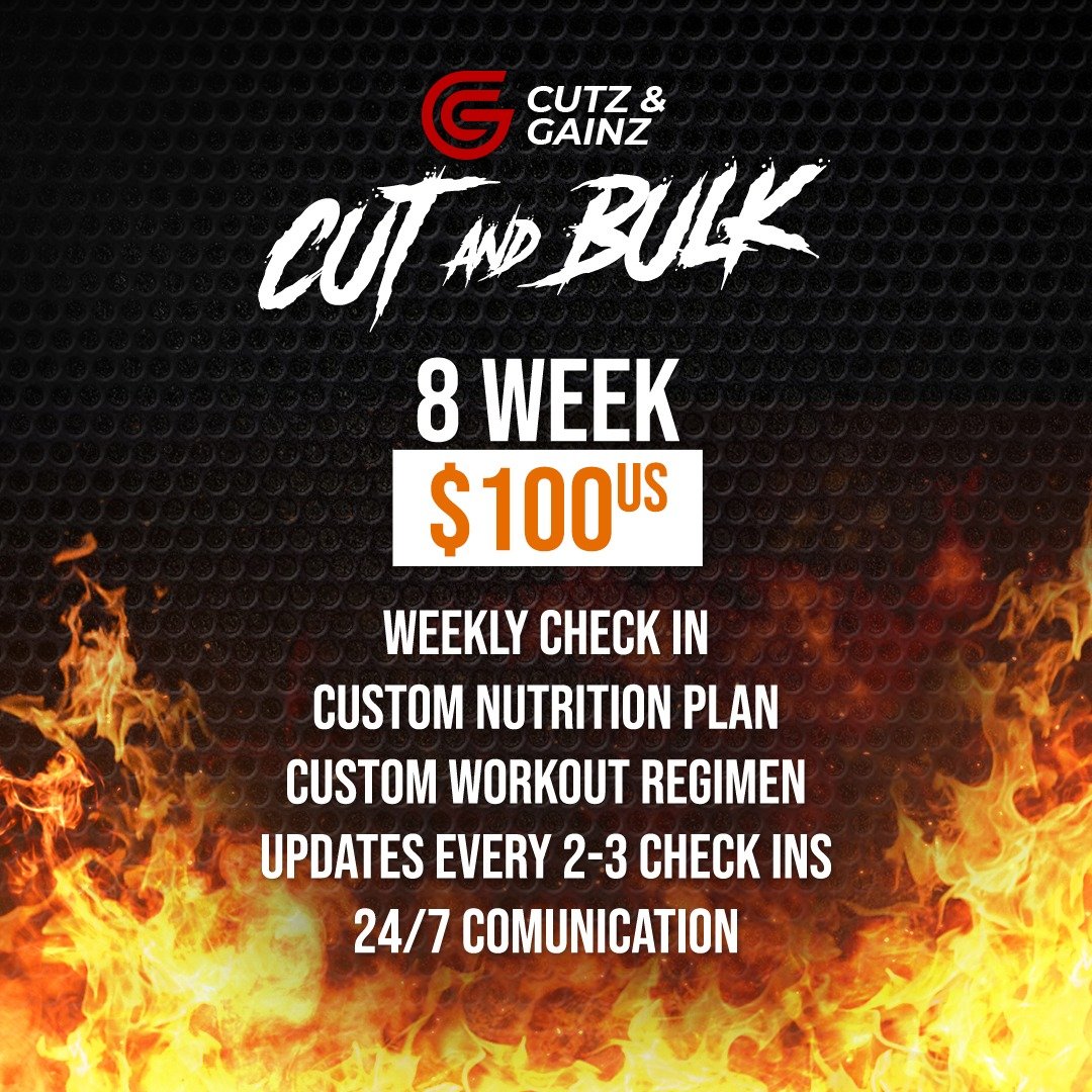 Cutzangainz 8 week cut/bulk 
