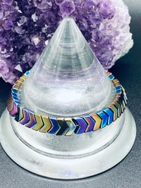 Image 2 of Multi-Color Hematite Chevron Bracelet 