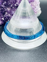 Image 1 of Blue Hematite Chevron Bracelets 