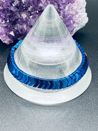Image 2 of Blue Hematite Chevron Bracelets 