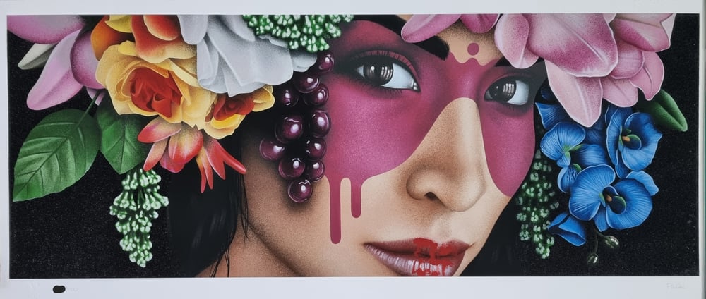 Image of FINDAC "FLEUR-AN 03"- MIXED MEDIA PRINT EDITION OF 150 - 100CM X 42CM