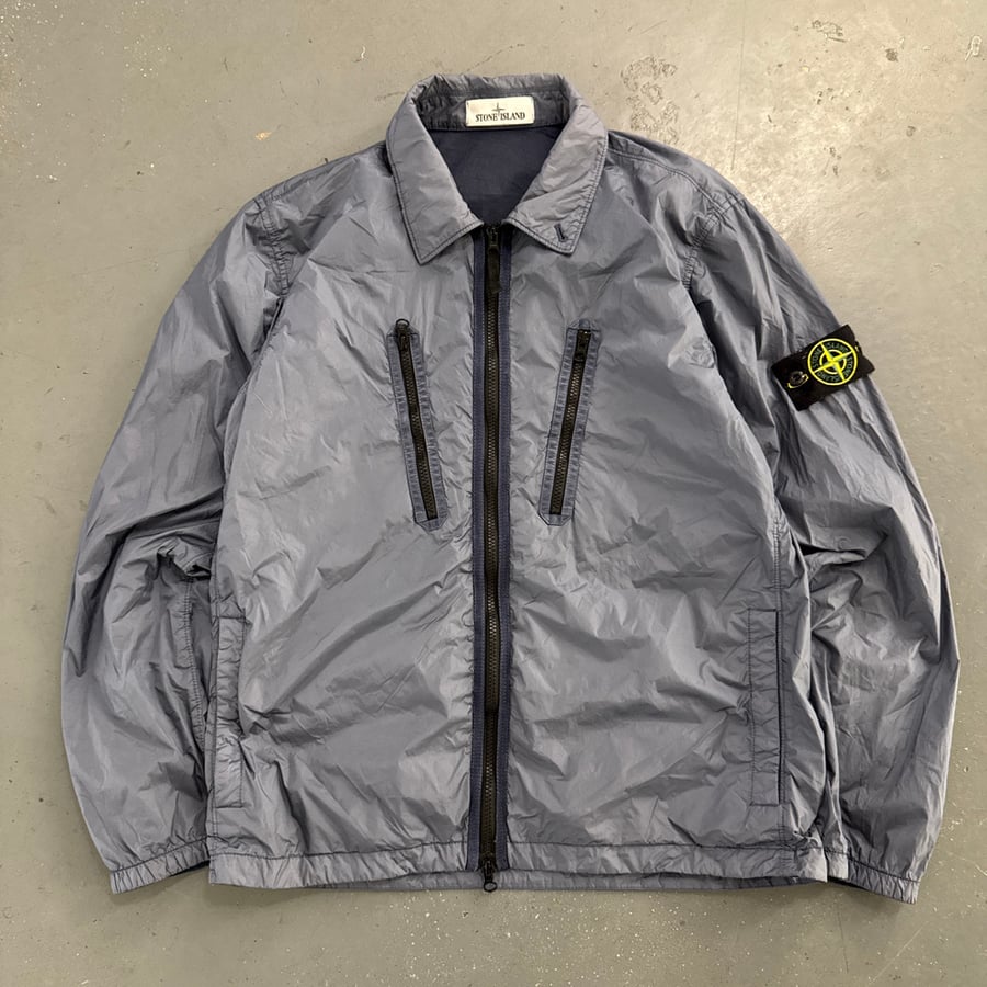 Image of AW 2022 Stone Island Nylon Gamenet Dyed overshirt, size medium