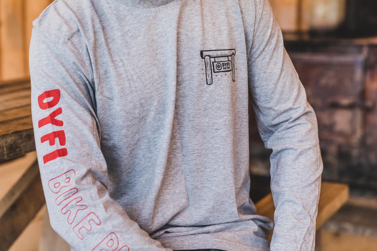Image of Grey Long Sleeve Cedar T-Shirt