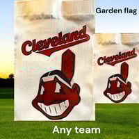 team burlap garden flag