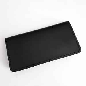 Image of "Black on Black - Long Double Snap Wallet"