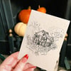 Hocus Pocus Sanderson Sisters' Cottage Postcard Print on Recycled Card 