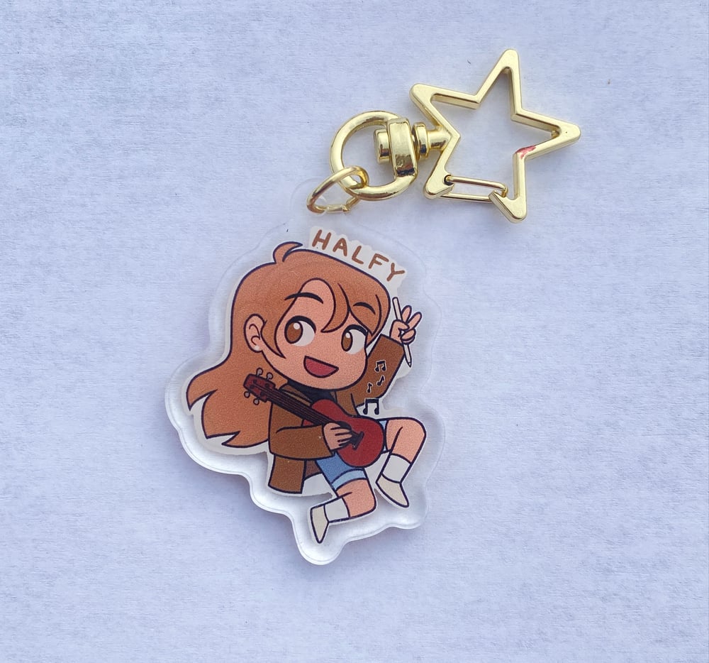 Image of Halfy and Winks Double-sided Keychain