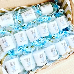 Image of Baby Buggy Personalised Baby Shower Candle Favours