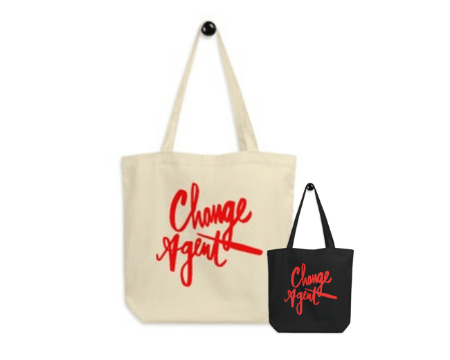 Change Agent Red Script Eco Tote Bag