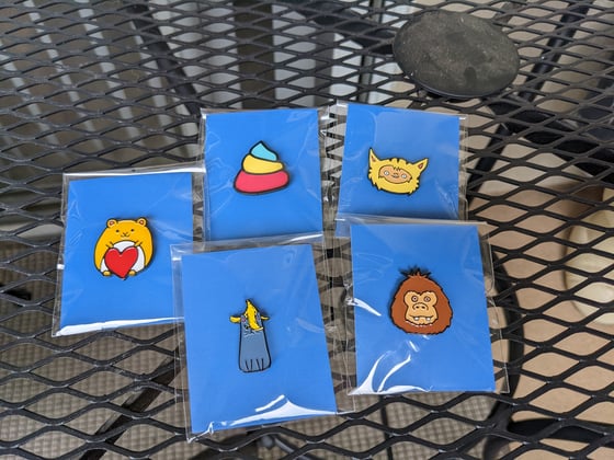 Image of All 5 Toy Boogers Enamel Pins