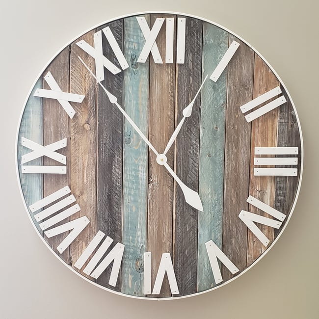 24" Contemporary Coastal Wall Clock
