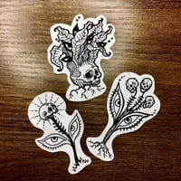 Image 1 of Skull Plants Stickers trio or individual 