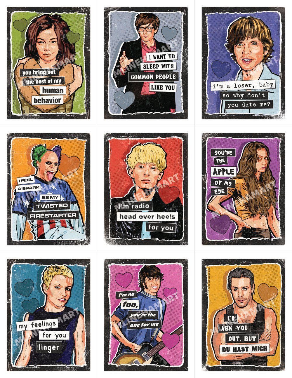 90's Rock Valentine's Day Card Pack (2022)