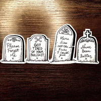 Image 1 of Tombstones stickers (bundle or individual)