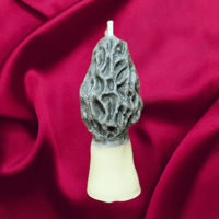 Sm Beeswax Morel Mushroom Candle 