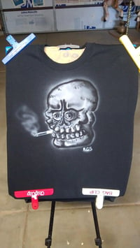 Image 2 of Smokin Skull Airbrushed sweater