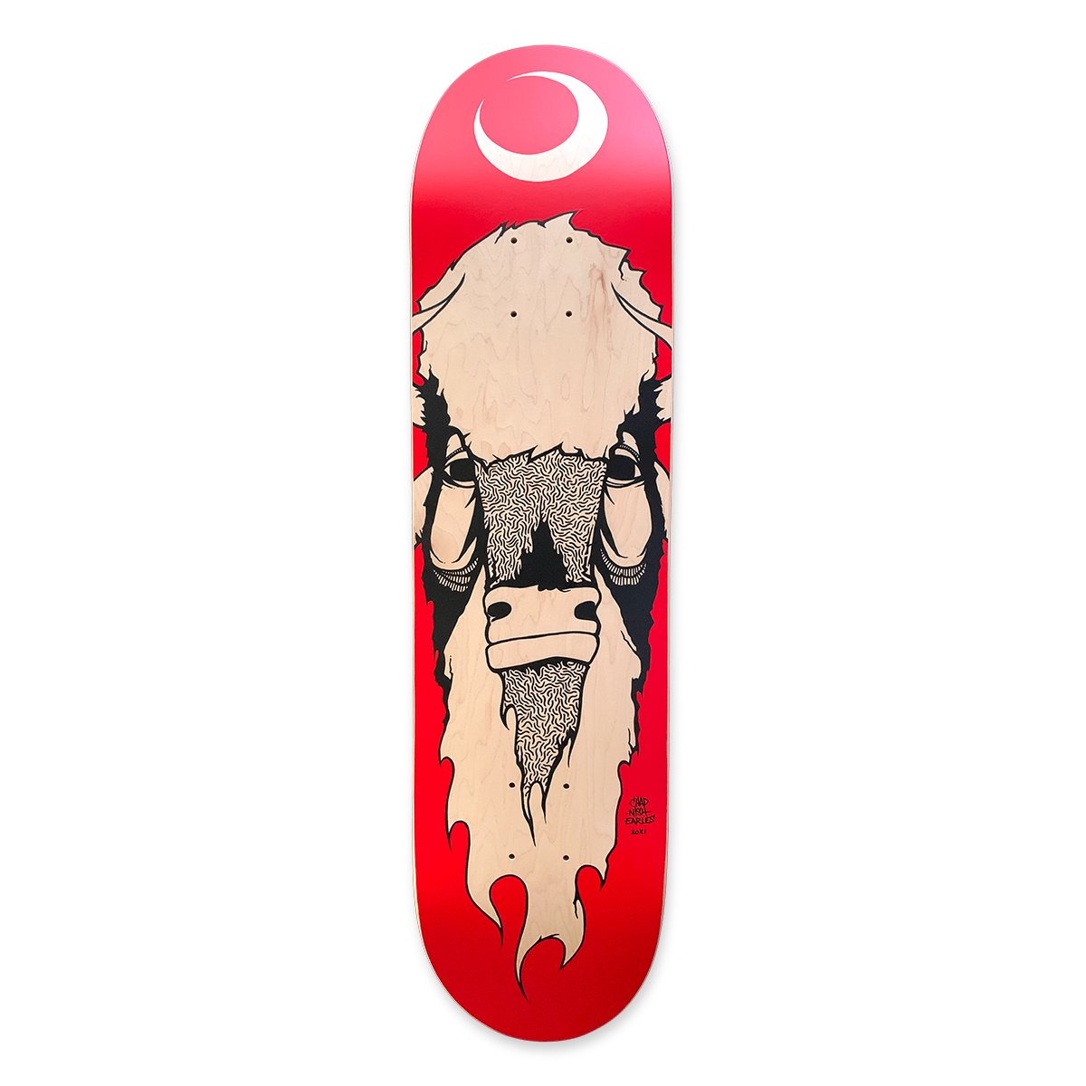 Image of Tah-nah-hah Red Skateboard Deck