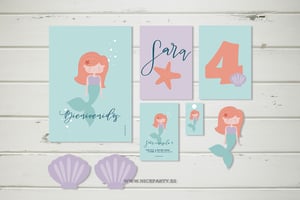 Image of Pack imprimible Sirenas mint