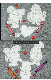 Valentine Coloring Dolls