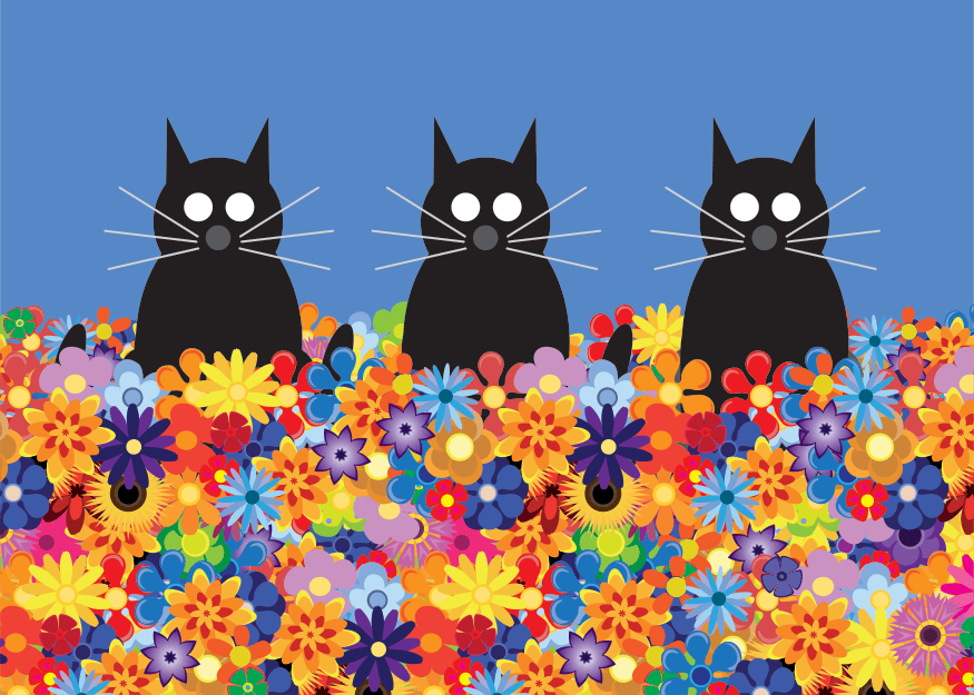 Cats in Flowers Collection