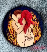 Image 2 of "Inferno" 3-D Erotic Embroidery Art