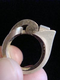 Image 2 of RETRO 1940S FRENCH TANK 18CT PLATINUM DIAMOND 0.60CT PAVE SET RING